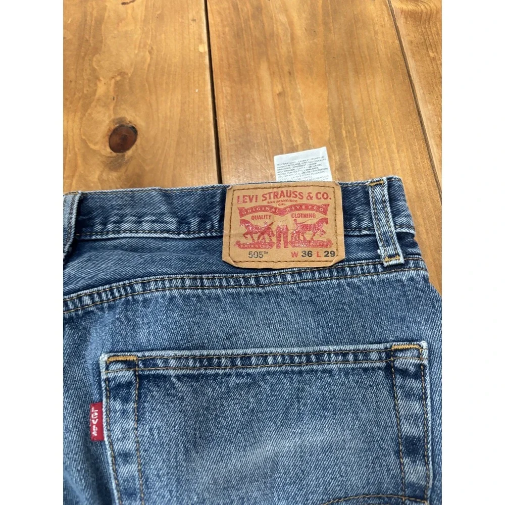 Levi's 505 Men's Regular Fit Straight Leg Jeans W36 L29 Medium Wash Blue Denim